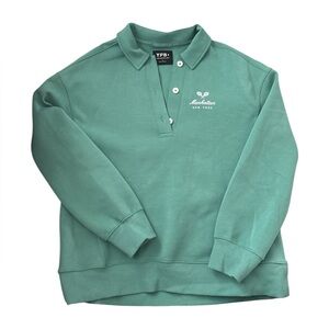 Abercrombie & Fitch YPB Knit Max Manhattan Tennis Polo Sweatshirt